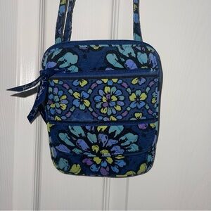 Vera Bradley Mini Hipster Indigo Pop Crossbody Shoulder Bag Blue Purple Green